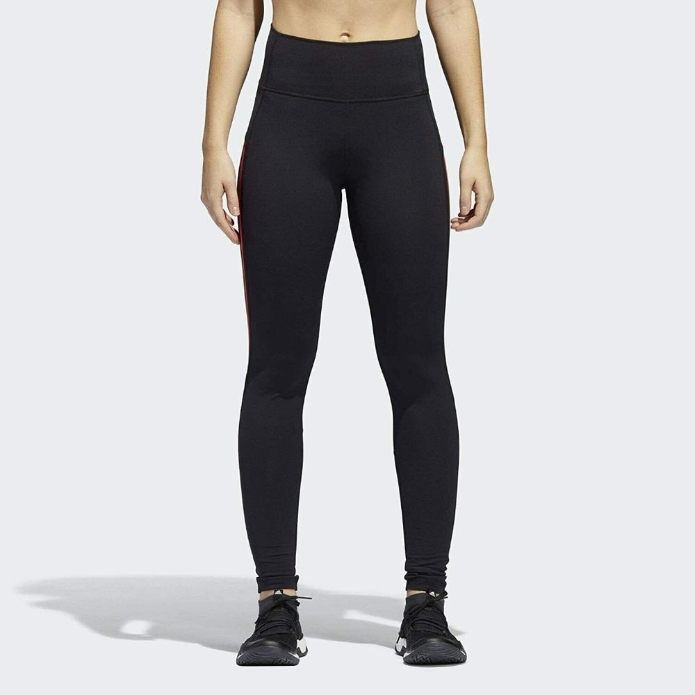 adidas Womens Training Believe This Size X-Small Black Red Training Tights NEW